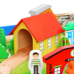 Железная дорога, 108 элементов, стол в комплекте - Simaland фото 5