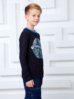 Футболка с длинным рукавом "Этоникс",графитовый