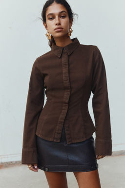 Camisa denim entallada - H&m фото 3