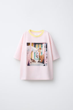 CAMISETA FOTOGRAF?A PIPPI CALZASLARGAS ASTRID LINDGREN COMPANY / Rosa pastel