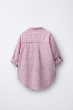 PACK CAMISA RAYAS CON CAMISETA RIB CUELLO CONTRASTE / Rojo