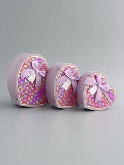Набор подарочных коробок 3 в 1 сердца, 22?20?9; 18.5?17?7.5; 16?14?6 см