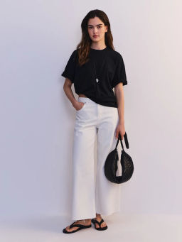 Футболка свободного кроя из хлопка OVERSIZE0726-50 / Zarina