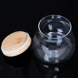 Банка для сыпучих бамбуковая крышка Боченок 600 мл / LCSC2418 /уп 100/ - Галеонтрейд фото 3