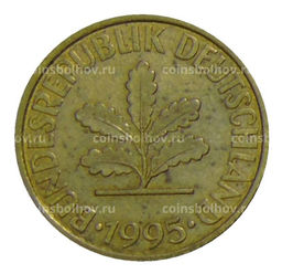 Монета 10 пфеннигов 1995 года J Германия