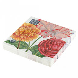 Салфетки бумажные "Bouquet Home Collection Classic" 33х33см, 3-х слойные, 20 штук в упаковке, 100% целлюлоза, "Лотос" (Россия)