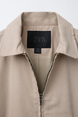 LINEN BLEND BOMBER JACKET - Zara фото 5