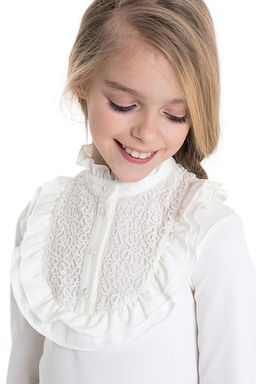 Молочная школьная блуза Инфанта, модель 0637/1 фото 5