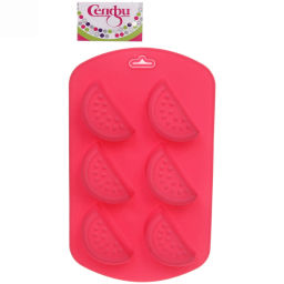 Цена за 6 шт. Форма для льда силиконовая "Арбузики" 19*11см