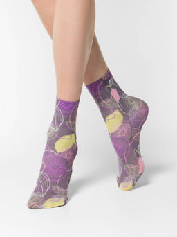 Цена за 2 пары. Носки Классические CONTE Лимитированные носки с принтом Lemon 36-39