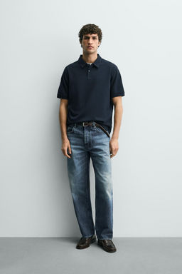 POLO REGULAR FIT ESTRUCTURA / Marino