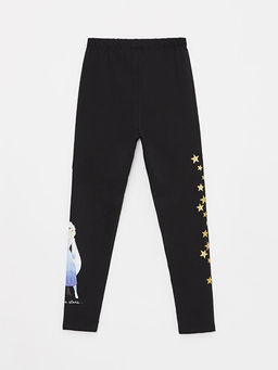 Beli Lastikli Frozen Bask?l? Pamuklu K?z ?ocuk Uzun Tayt - Waikiki фото 2