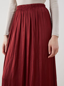 Beli Lastikli Saten Kad?n Etek