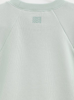 CONTE Футболка из футера со спущенной линией плеч и акцентными швами LD 2587 pastel green