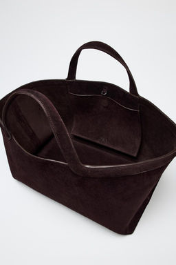 ELONGATED SUEDE TOTE BAG - Zara фото 6