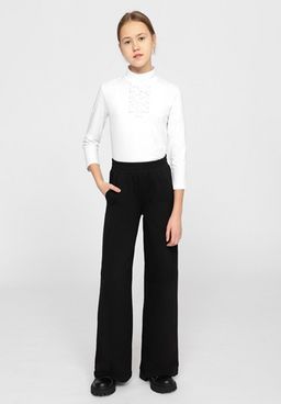 CWJG 70398-41/ Брюки для девочки/ Т.синий/