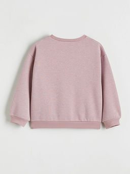 Bisiklet Yaka Ta?l? K?z ?ocuk Sweatshirt