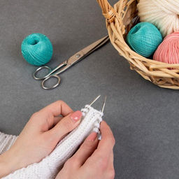 Спицы круговые, для вязания, с металлическим тросом, d=3.5 мм, 14/80 см