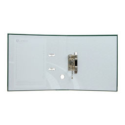 Папка-регистратор А4, 50 мм, Calligrata, полипропилен, металлическая окантовка, карман на корешок, собранная, зелёная  фото 2