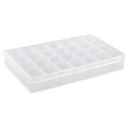 Gamma Органайзер пластиковый для бисера с ячейками 28 шт. ОМ-028 пластик 10.6 x 17.5 x 2.6 см прозрачный