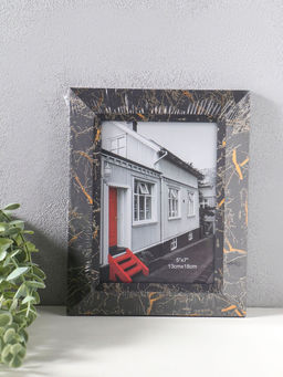 Фоторамка пластик 13х18 см "Гедеон" чёрный с золотом 24х19х2 см