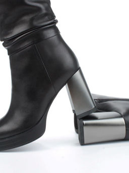 02-B6233-6051-3BM-1 BLACK Сапоги зимние женские (натуральная кожа, натуральный мех) - Фабричный китай фото 14