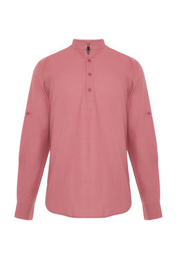 Gul Kurusu Hakim Yaka Regular Fit Kollar? Apoletli Gomlek TMNSS24GO00039