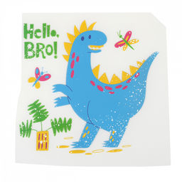 Термотрансфер арт.TBY.1236 Hello, Bro! 12,5х12см, уп.10шт