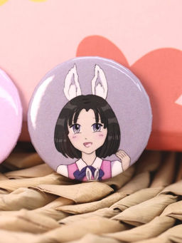 Набор значков 3 шт. iLikeGift Аниме "Love bunny girl"
