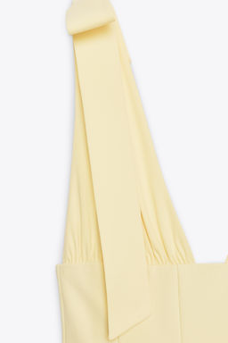 CONTRASTING SHORT DRESS WITH BOWS - Zara фото 26