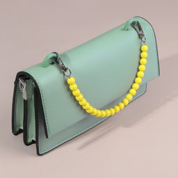 Ручка для сумки, бусы, d = 10 мм, 30 см, цвет жёлтый - Арт узор фото 4