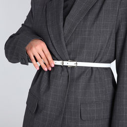 Ремень женский, ширина 1.4 см, винт, пряжка металл, цвет белый - Simaland фото 3