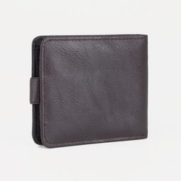 Портмоне на кнопке, для купюр, для карт, для монет, цвет коричневый - Simaland фото 2