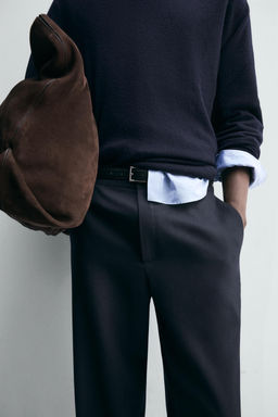 100% WOOL STRAIGHT-LEG TROUSERS - Zara фото 5