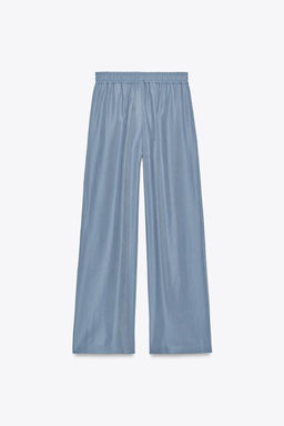 SOFT-TOUCH WIDE-LEG TROUSERS - Zara фото 6