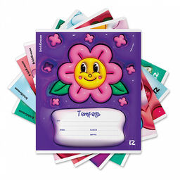 Цена за 10 шт. Тетрадь школьная ученическая ErichKrause Bouncy, 12 листов, клетка, выборочный УФ-лак (в плёнке по 10 шт.)_MIX-PACK