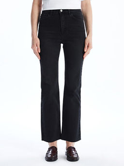 Crop Flare Kad?n Jean Pantolon