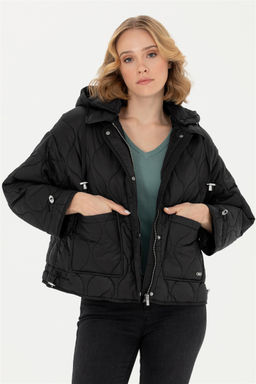 U. S. Polo Assn Женское черное пальто