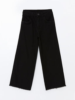 Beli Ayarlanabilir Lastikli K?z ?ocuk Jean Pantolon