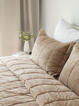 Наволочки декоративные вельвет 50x70 (2шт) бежевый