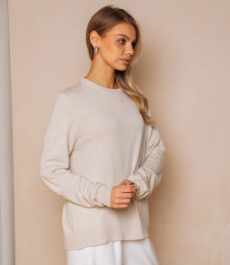 Джемпер #ОКТ125002, светло-бежевый - Dommod фото 2