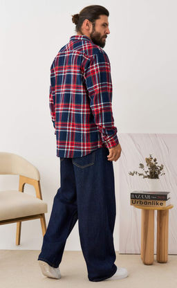 Рубашка F521-0460 blue-bordo - Fine joyce фото 8