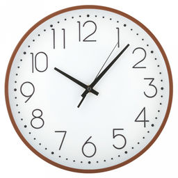 Часы настенные Таймлайн д29,5см, h4,4см, мягкий ход, циферблат белый; цифры арабские, черный; корпус пластик, коричневый под дерево; в коробке (Китай)