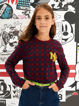 Bisiklet Yaka Mickey Mouse Bask?l? Uzun Kollu K?z ?ocuk Sweatshirt - Waikiki фото 3