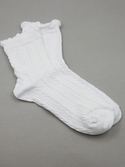 Носки р.35-40 Вязь Косичка Белые - Krumpy фото 2
