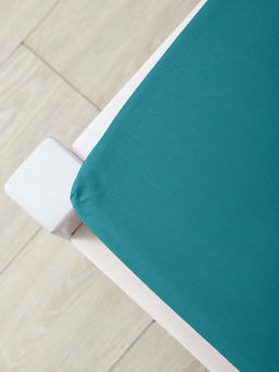 Простыня на резинке из поплина гладкокрашеного - Темно-бирюзовый 160х200х25