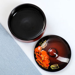 Набор для холодца Псковский гончар «Мак на чёрном», 3 шт., 300 мл, керамика