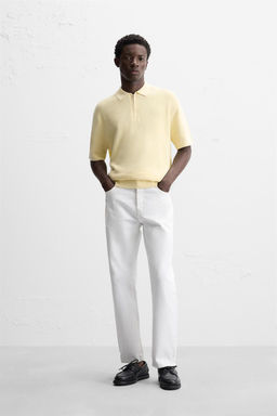PEARL KNIT POLO SHIRT WITH ZIP - Zara фото 25