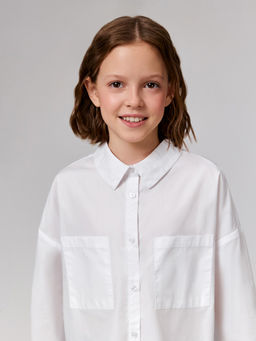 ACOOLA / Блузка детская для девочек Kort молочный  фото 6