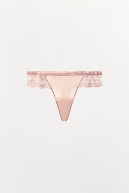 TANGA COMBINADO ENCAJE / Rosa pastel - Zara фото 5
